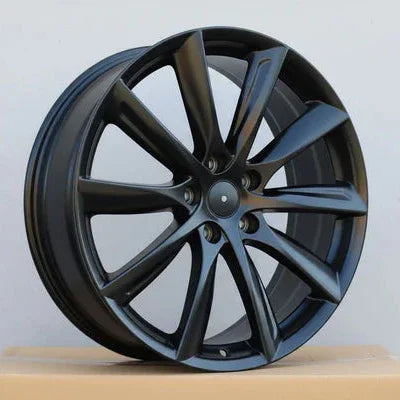 18x8.5" Turbine Style Matte Black Wheels - Fits Tesla Model 3 & Model Y - Ultra Speed Wheel