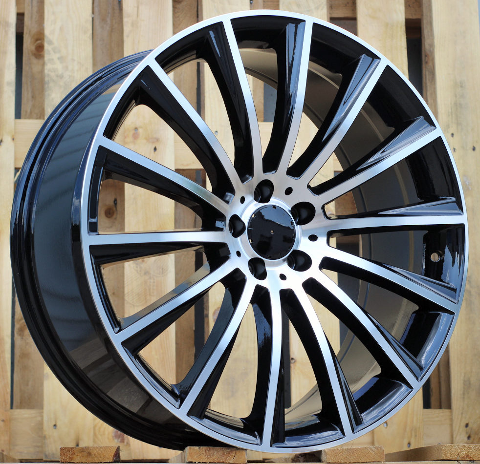 18x8.5"/18x9.5" Multispoke Style Black Machined Face Wheels - Fit Mercedes C, E, S, GLC, CLS Class
