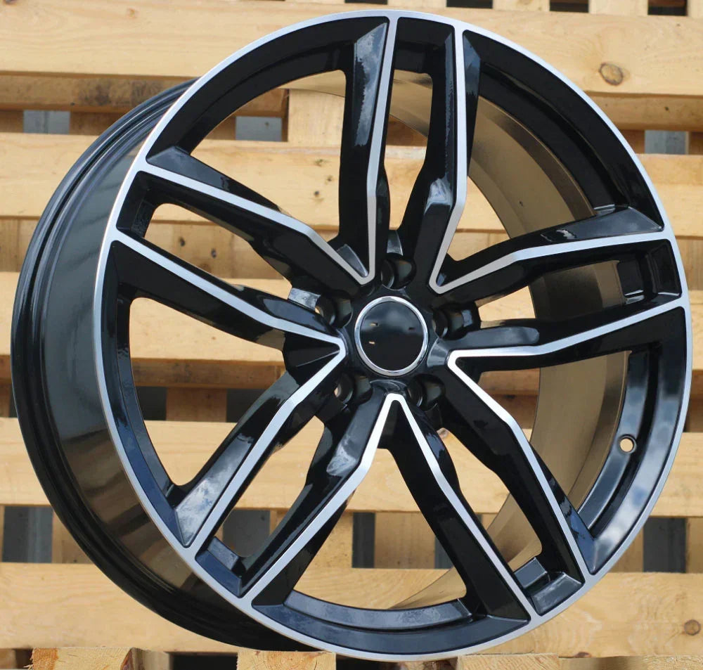 20x9" S7 Style Black Machined Face Wheels - Fits Audi A3/A4/A5/A6/A7/A8, Q5/Q7/Q8, E-Tron & S/RS Models - Ultra Speed Wheel