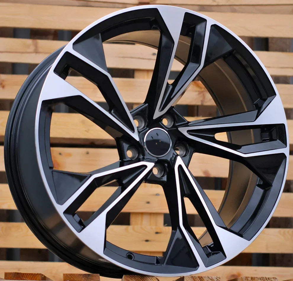 20x9" S5 Style Black Machined Face Wheels - Fits Audi A3/A4/A5/A6/A7/A8, Q5/Q7/Q8, E-Tron & S/RS Models - Ultra Speed Wheel