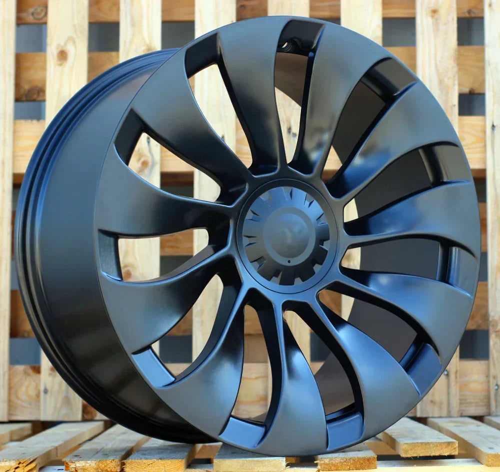 19x9.5“ Überturbine Style Matte Black Wheels - Fits Tesla Model Y - Ultra Speed Wheel