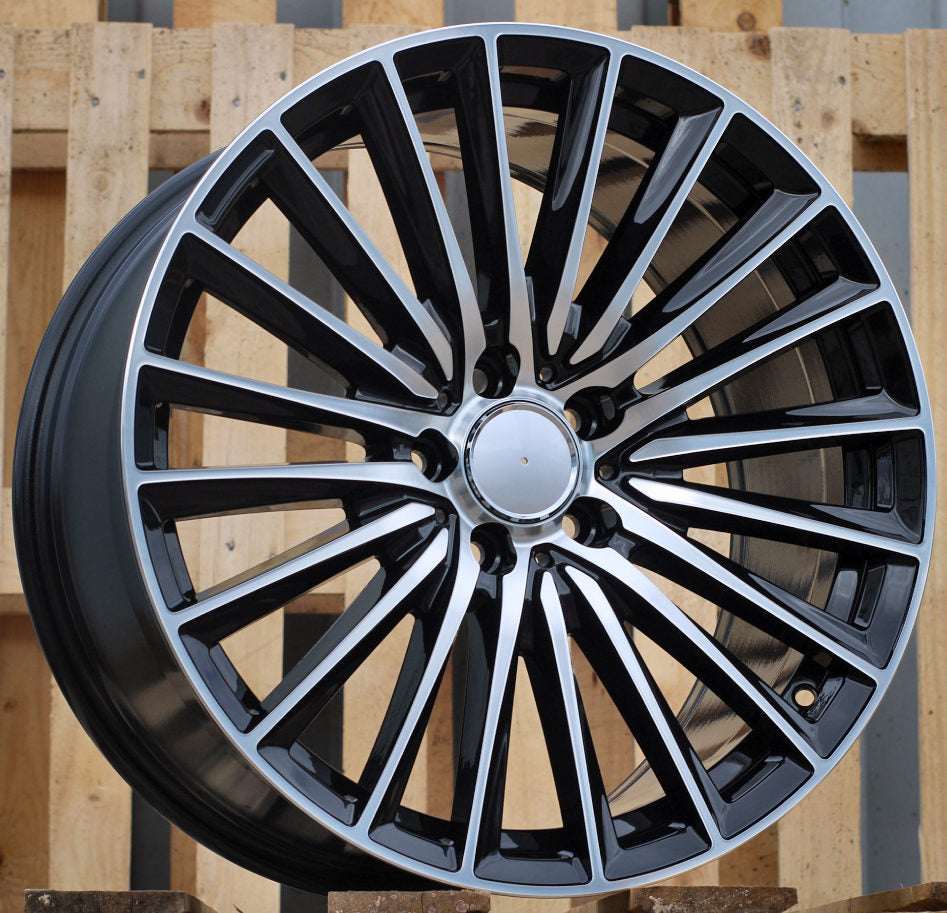 19x8.5"/19x9.5" New Multispoke Style Black Machined Face Wheels - Fits Mercedes C, E, S, CLS Class