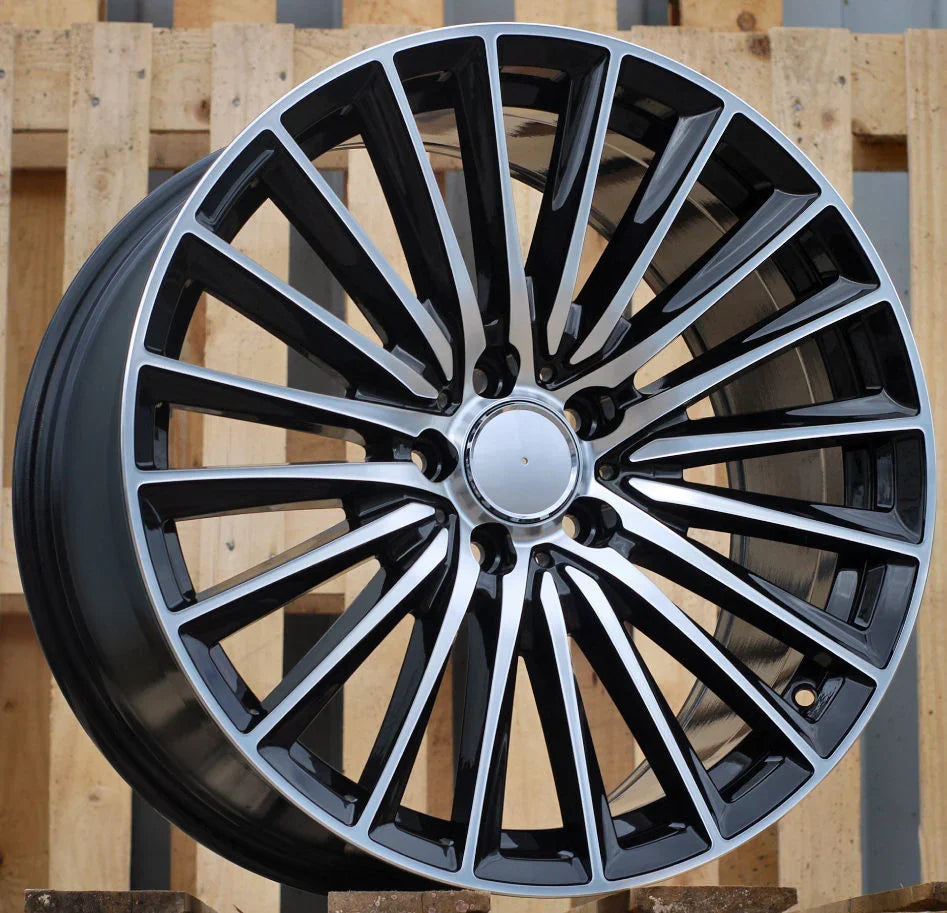 20x8.5"/20x9.5" New Multispoke Style Black Machined Face - Fits Mercedes C, E, S, CLS Class - Ultra Speed Wheel