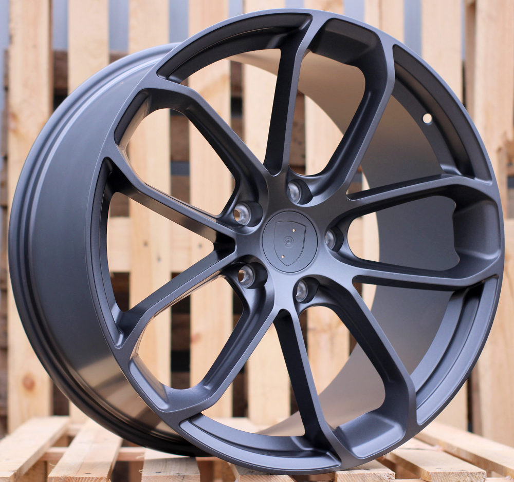 22x10"/22x11.5" Turbo Style Stain Gunmetal Wheels - Fits Porsche Cayenne