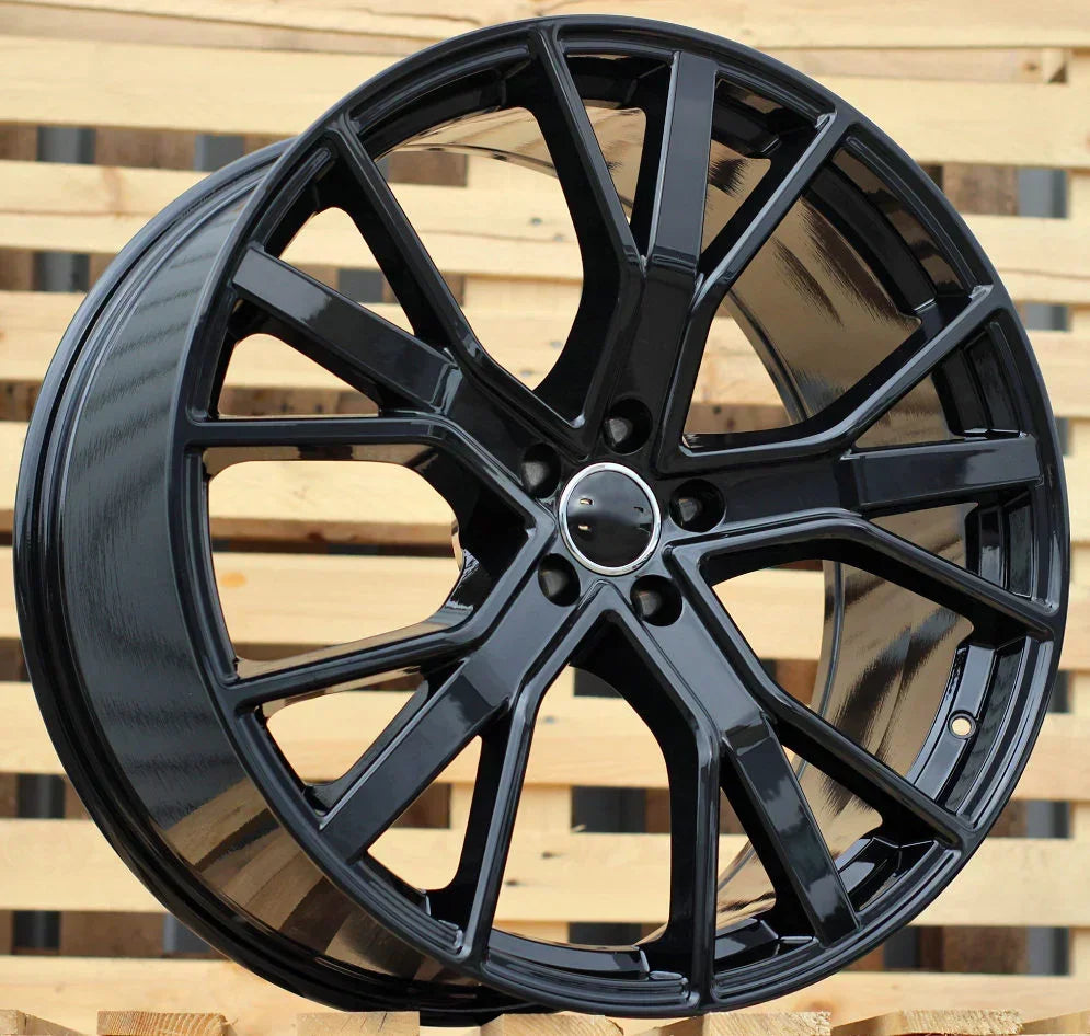 22x9.5" SQ7 Style Gloss Black Wheels - Fits Audi A6/A7/A8, Q7/Q8, E-Tron & S/RS Models - Ultra Speed Wheel
