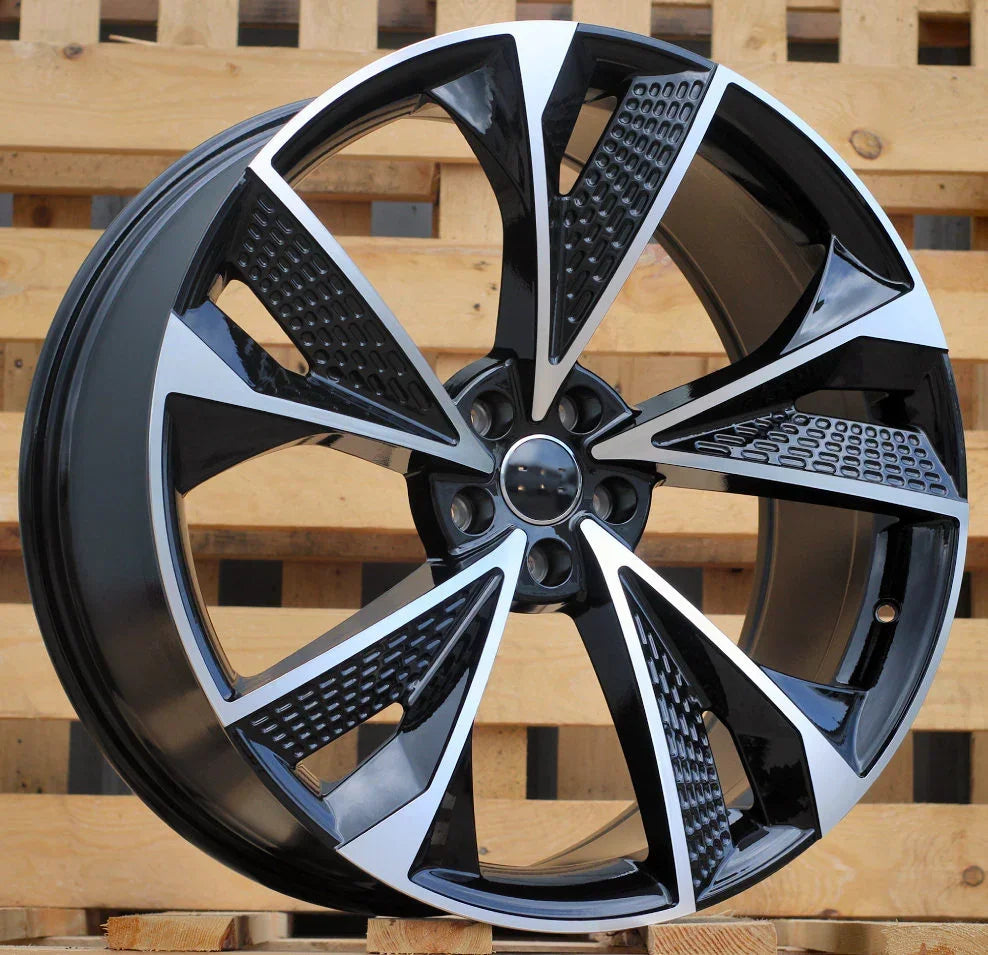 20x9" RS7 Style Black Machined Face Wheels - Fits Audi A3/A4/A5/A6/A7/A8, Q5/Q7/Q8, E-Tron & S/RS Models - Ultra Speed Wheel