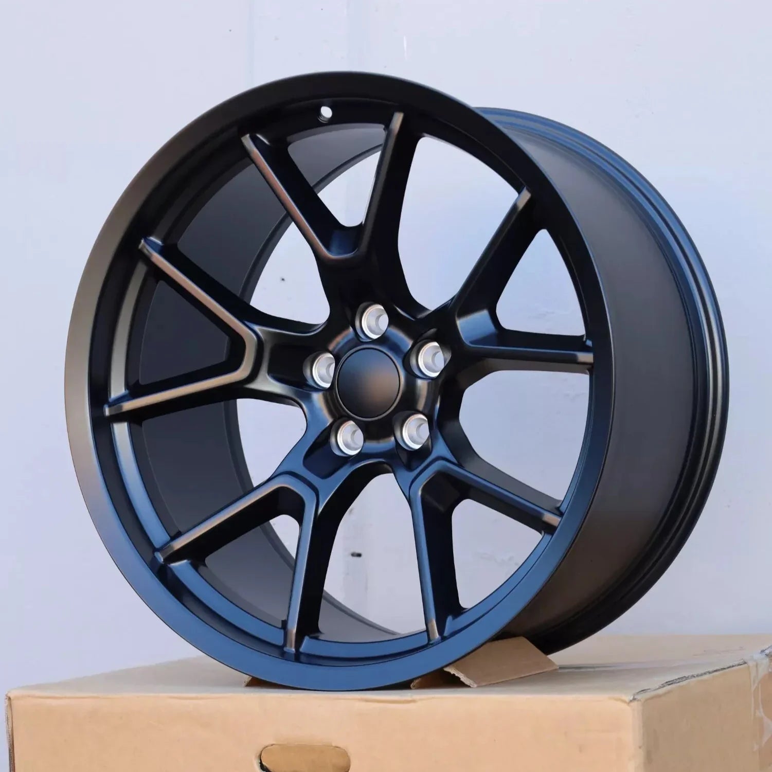 20x9"/20x10.5" Anniversary Style Matte Black Wheels - Fits Dodge Challenger & Charger Models (Narrow Body) - Ultra Speed Wheel