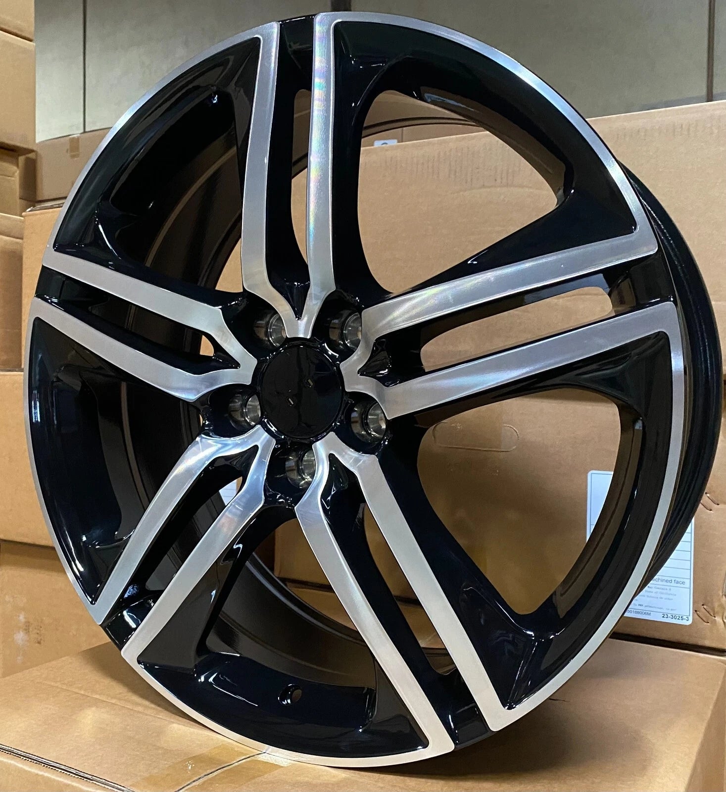 18" Sport Style Black Machined Face Wheels Fit Honda Accord EX LX Sport Coupe Sedan Civic EX LX SI Acura TSX