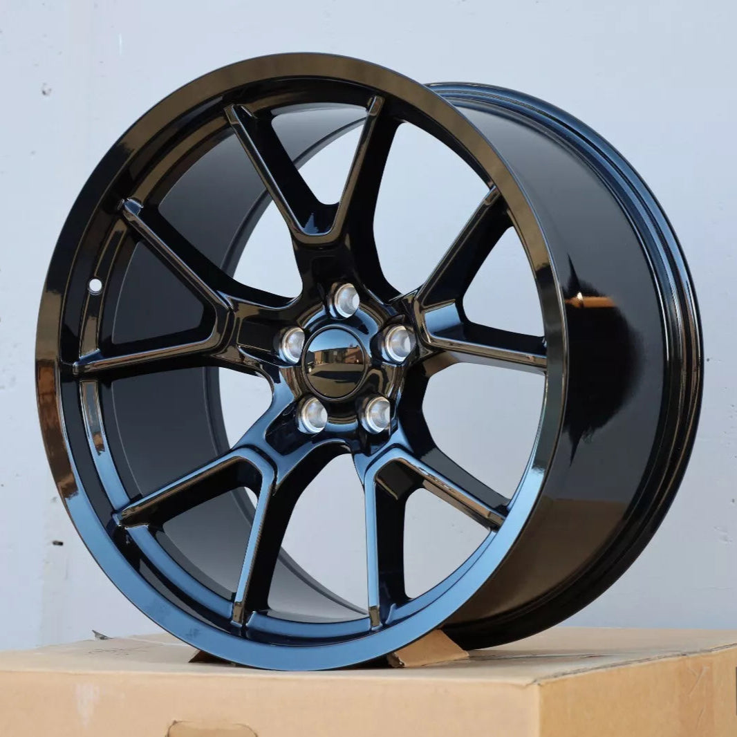 20x11" Anniversary Style Gloss Black Wheels - Fits Dodge Challenger & Charger Models (Wide Body)
