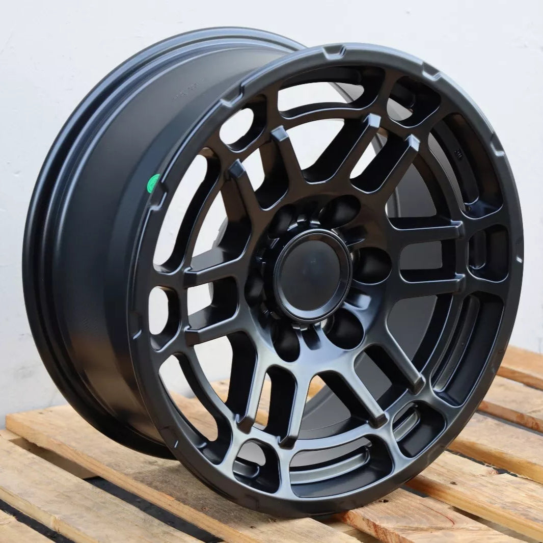 17x9(-12mm)" 2023 Pro Style Matte Black Wheels - Fits Toyota TRD Tacoma, 4Runner, FJ Cruiser, Sequoia, Tundra, Lexus GX460/GX470