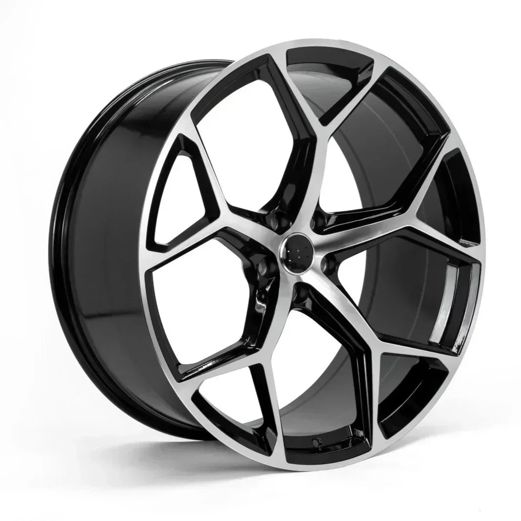 22x10" Performance Style Black Machined Face Wheels - Fits Audi A6/A7/A8, Q7/Q8, E-Tron & S/RS Models - Ultra Speed Wheel