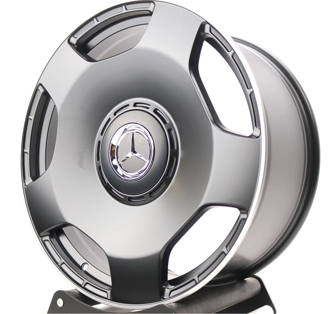 22x10" Monoblock Class Style Stain Black Machined Lip Wheels - Fits Mercedes GLE, GL, GLS Class