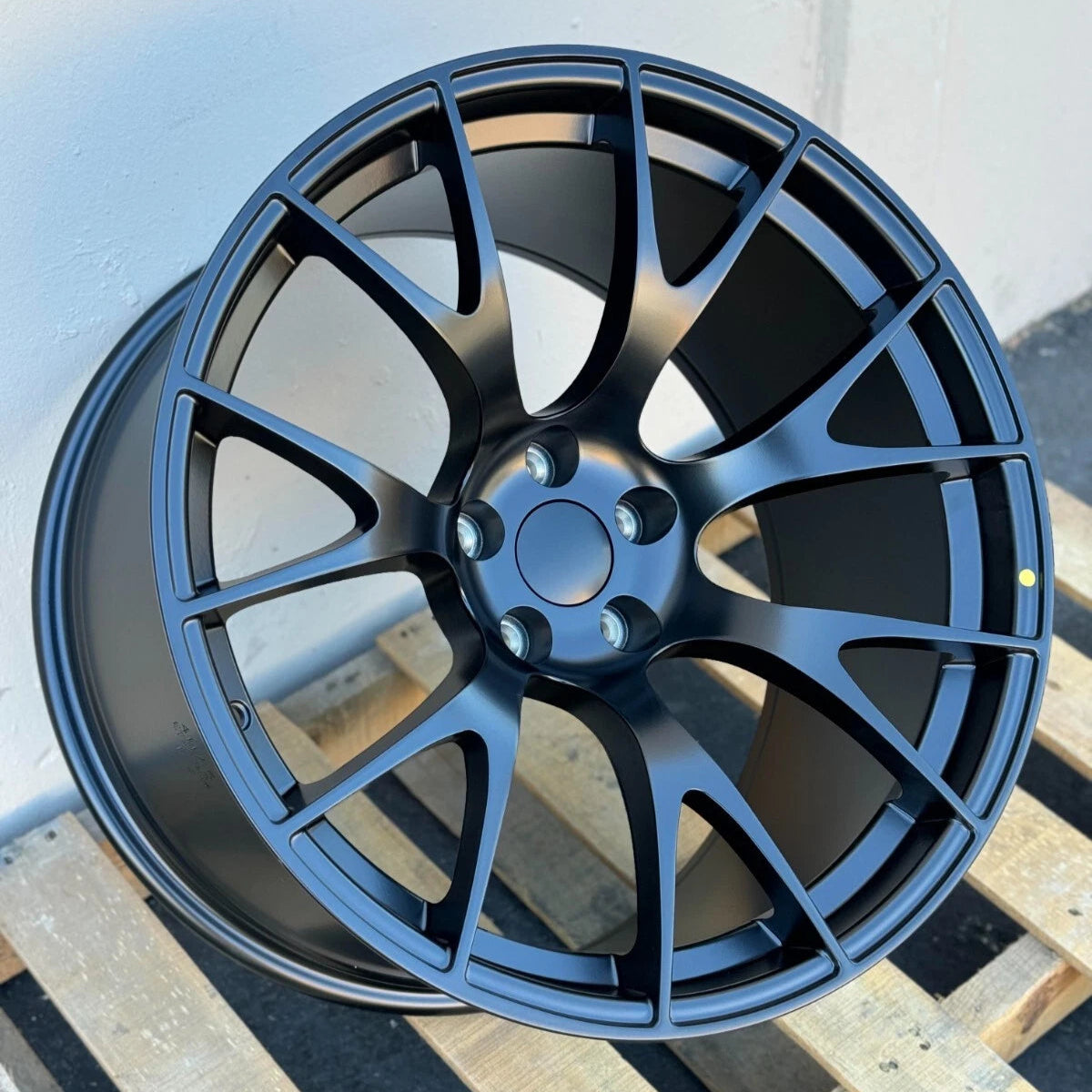 20x11" Hellcat Style Matte Black Wheels - Fits Dodge Challenger & Charger Models (Wide Body)