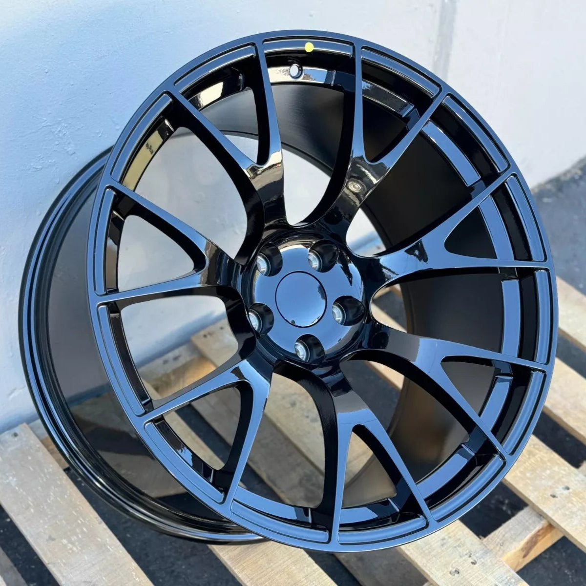 20x11" Hellcat Style Gloss Black Wheels - Fits Dodge Challenger & Charger Models (Wide Body)