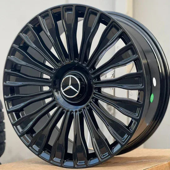 22x10.5" Maybach Style Gloss Black Wheels - Fits Mercedes GL, GLS Class - Ultra Speed Wheel