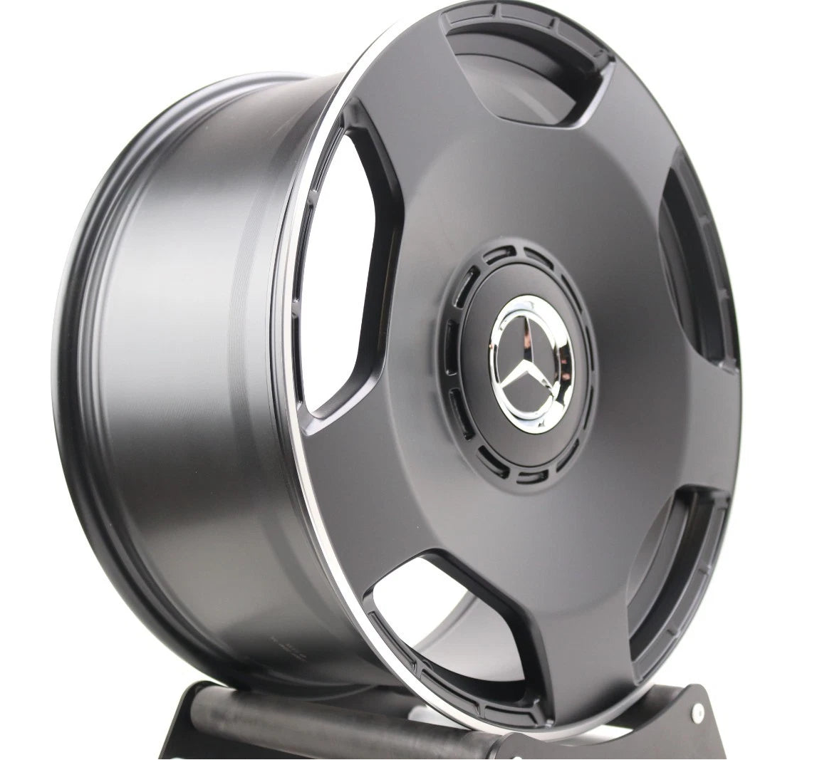 22x10" Monoblock Class Style Stain Black Machined Lip Wheels - Fits Mercedes GLE, GL, GLS Class