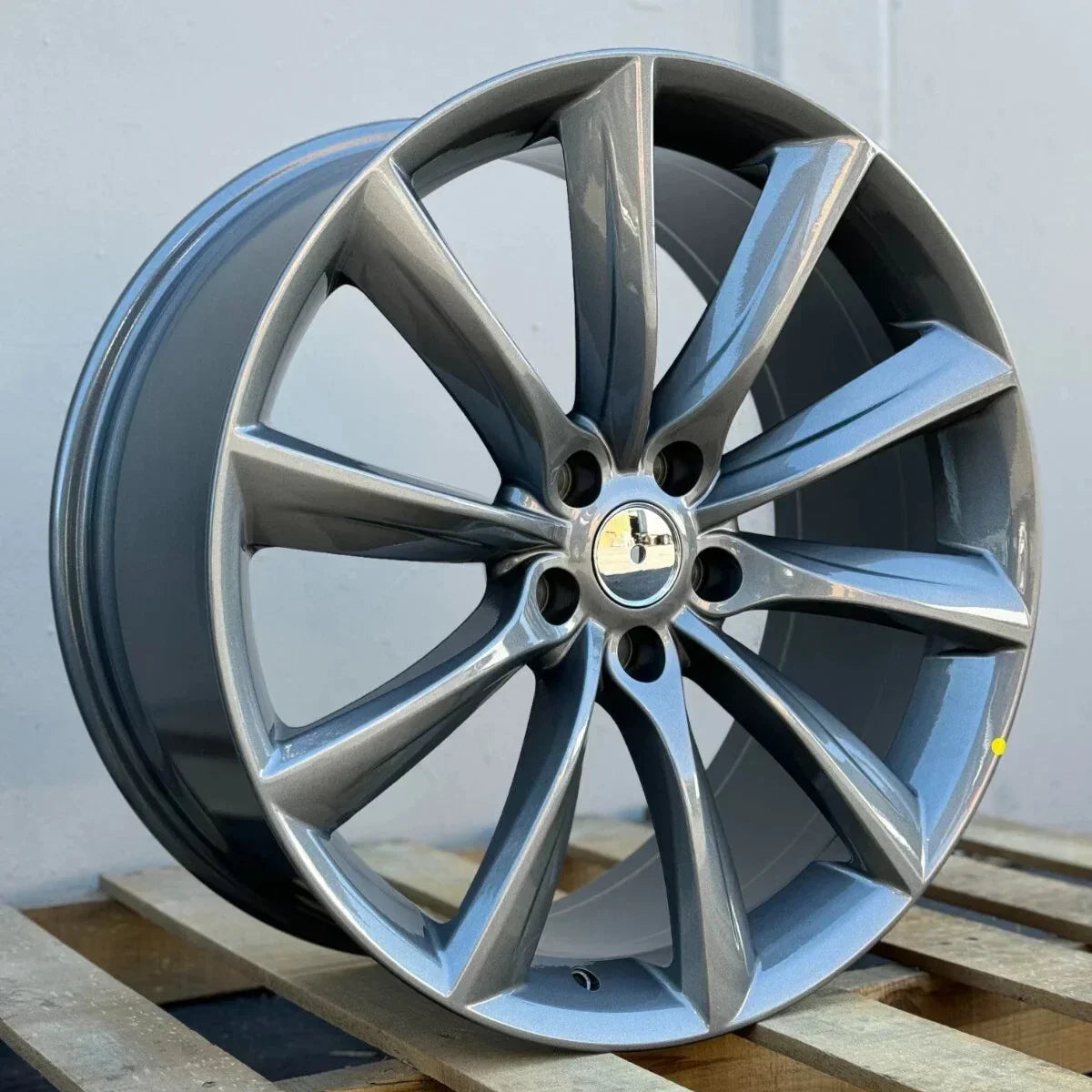 20x9" Turbine Style Gunmetal Machined Face Wheels - Fits Tesla Model 3 & Model Y - Ultra Speed Wheel