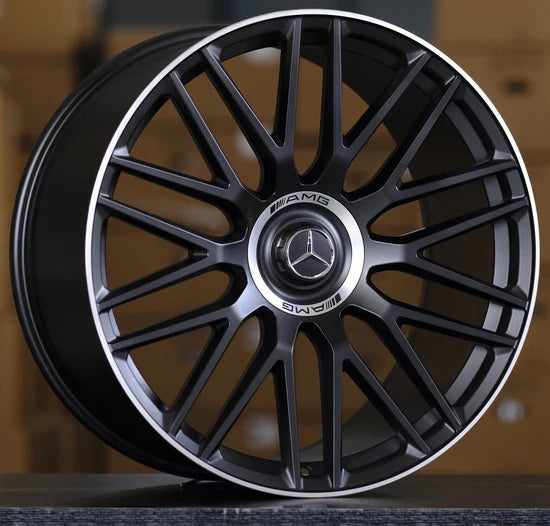 New AMG Style - Matte Black Machined Lip -Fit Mercedes CLA C E CL CLS SLK S SL GLE GLS ML GL