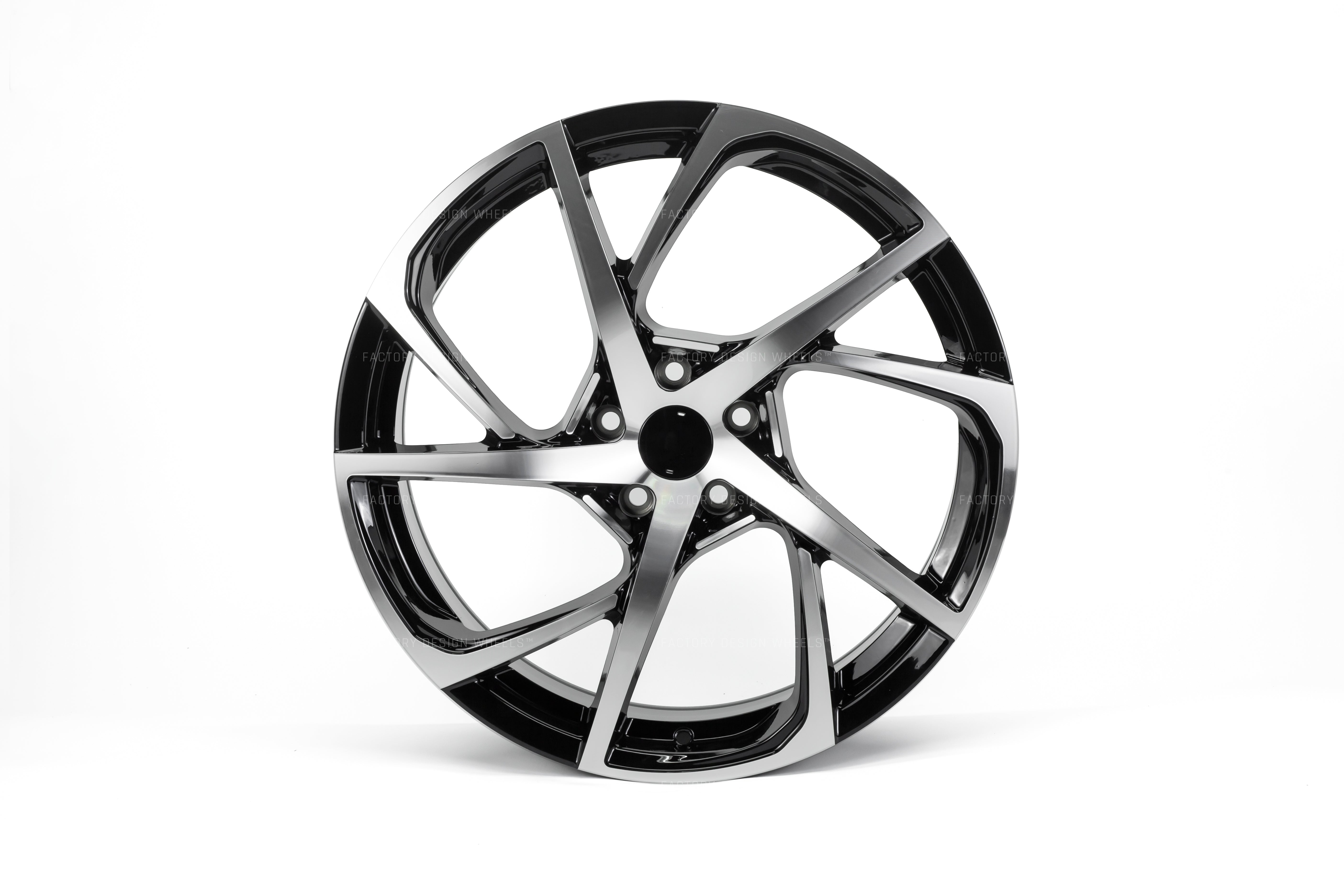 HSX Style - Black Machined Face - Fit Honda Accord EX LX Sport Coupe Sedan, Civic EX LX SI, Acura TSX
