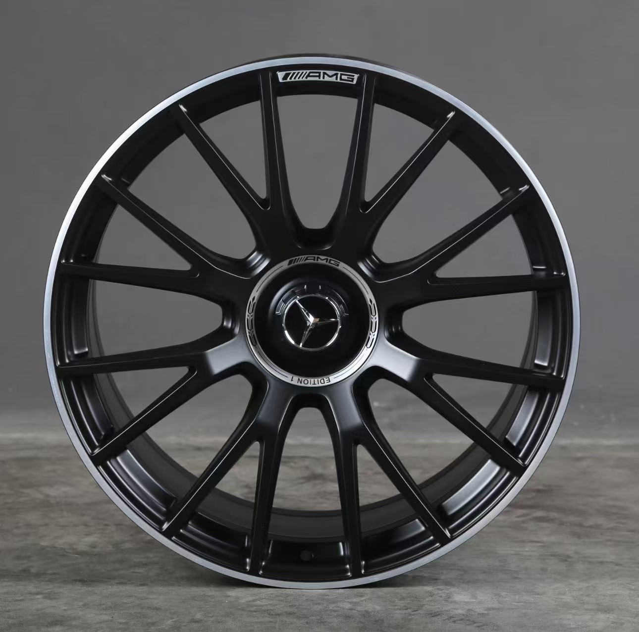 Amg 8 Cross Spoke Style - Black Machined Lip - Fit Mercedes C E CL CLS SLK S SL Class