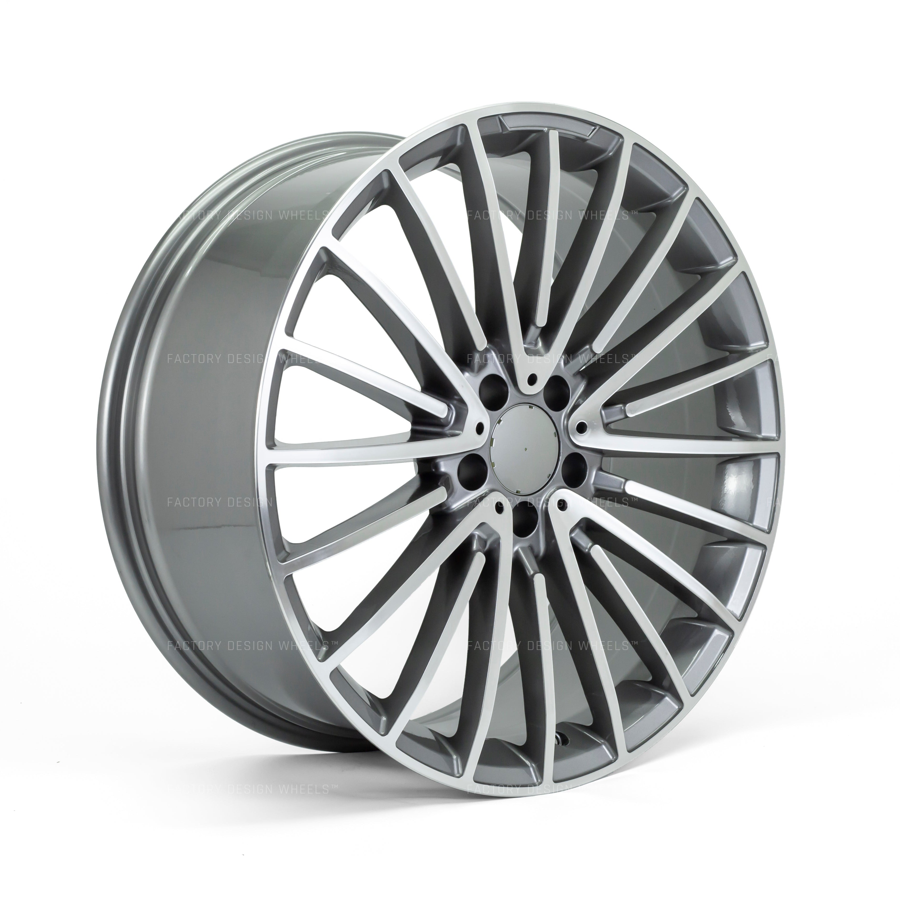 2021 AMG Style - Gunmetal Machined Face - Fit Mercedes C E CL CLS SLK S SL Class