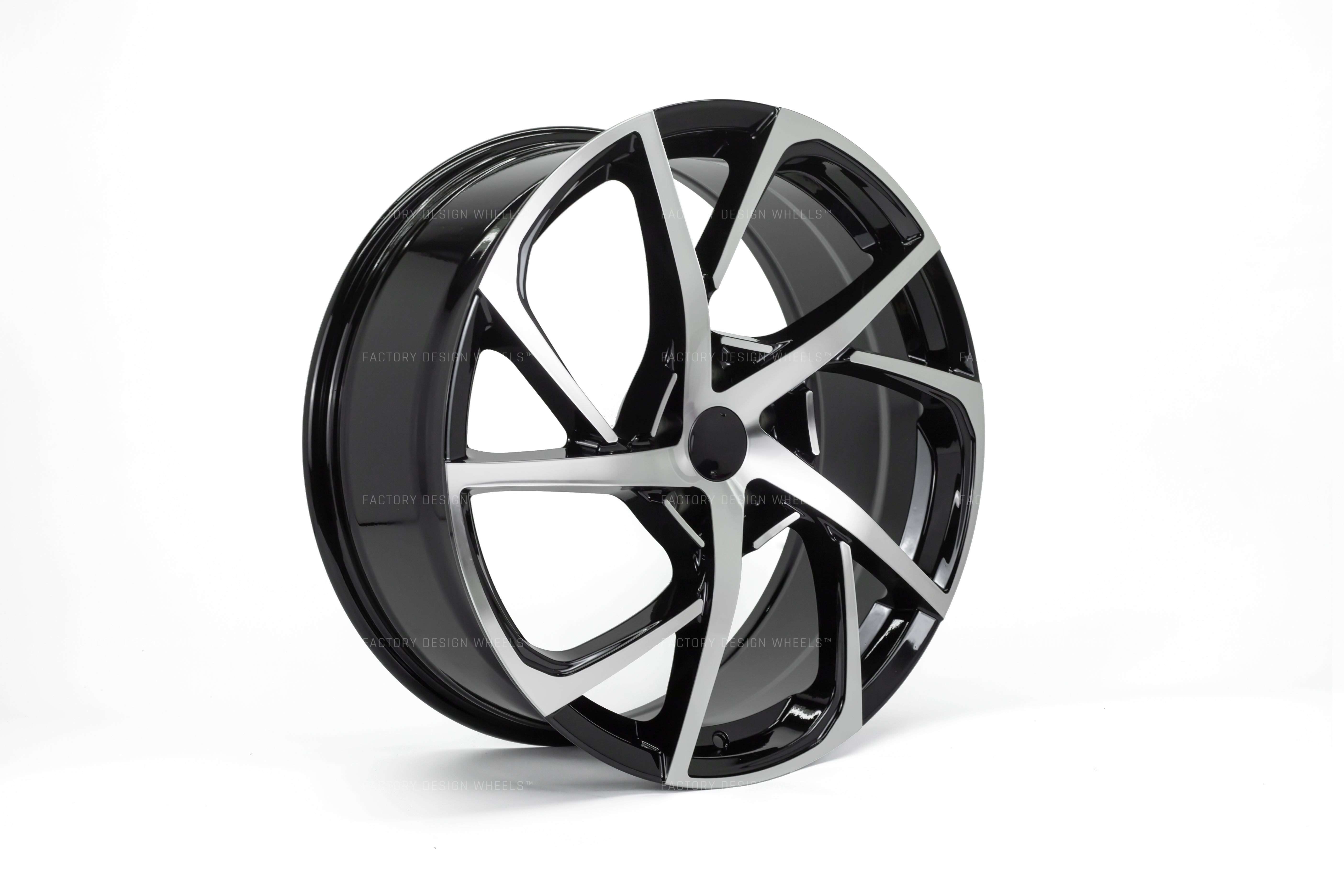 HSX Style - Black Machined Face - Fit Honda Accord EX LX Sport Coupe Sedan, Civic EX LX SI, Acura TSX