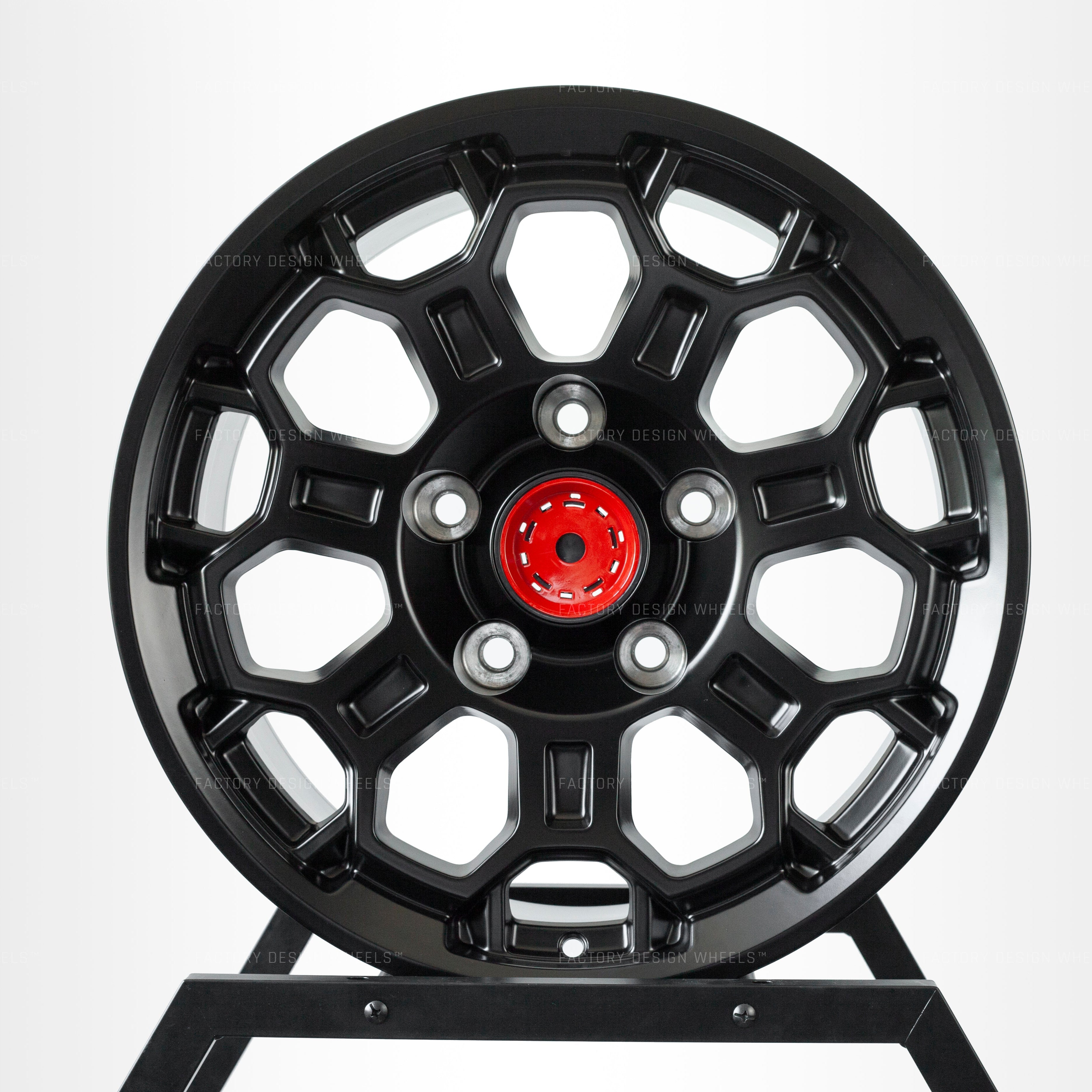 17x8" Honeycomb Pro Style Matte Black Wheels - Fits Toyota TRD Tacoma, 4Runner, FJ Cruiser, Sequoia, Tundra, Lexus GX460/GX470