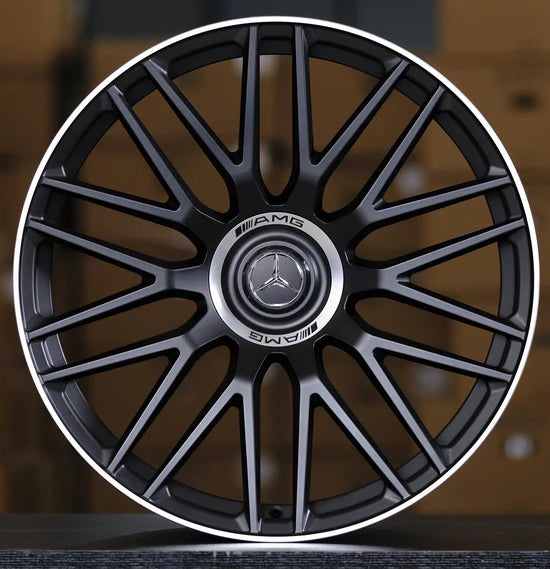 New AMG Style - Matte Black Machined Lip -Fit Mercedes CLA C E CL CLS SLK S SL GLE GLS ML GL