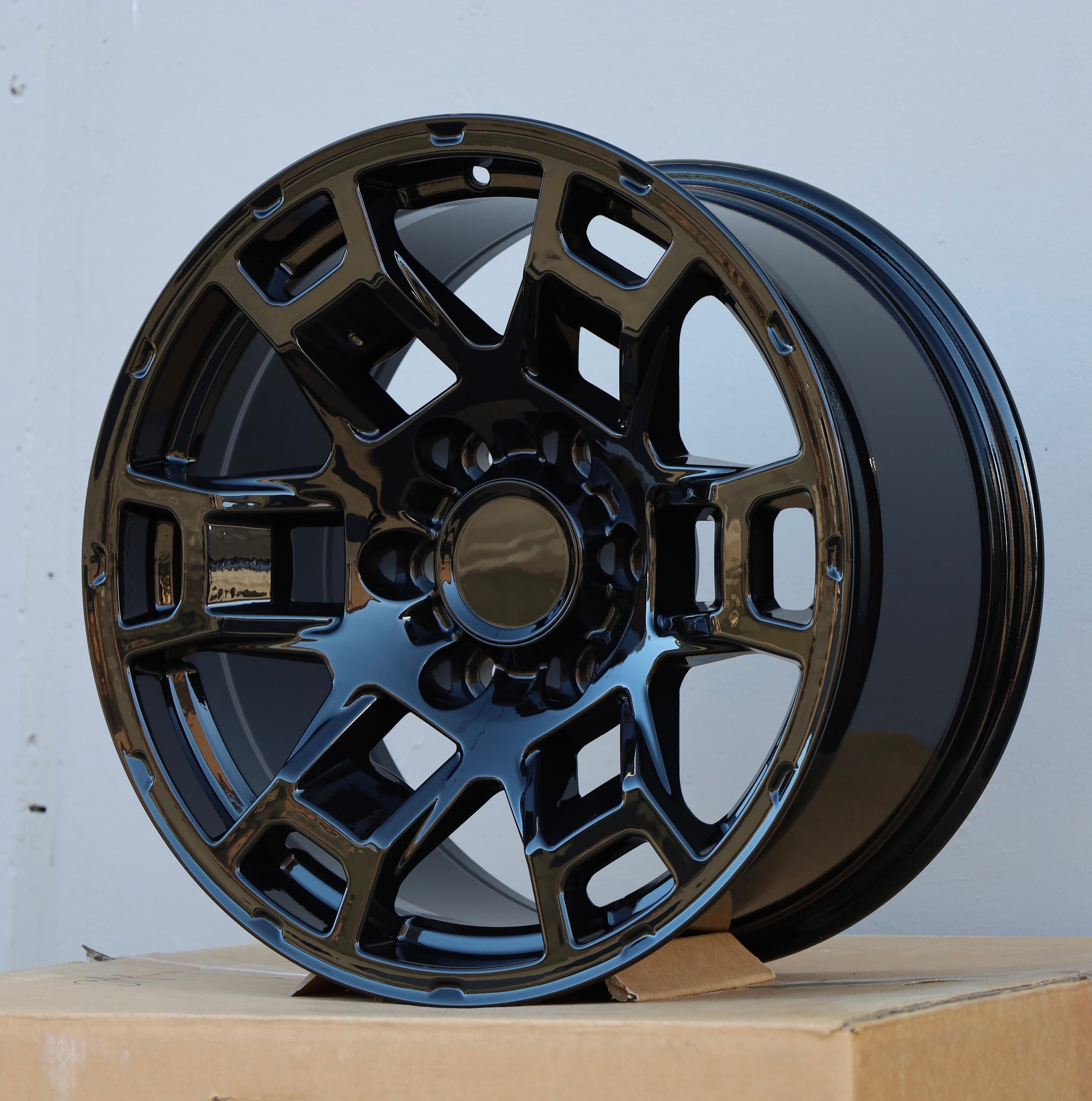 17x9" 2021 Pro Style Gloss Black Wheels - Fits Toyota TRD Tacoma, 4Runner, FJ Cruiser, Sequoia, Tundra, Lexus GX460/GX470
