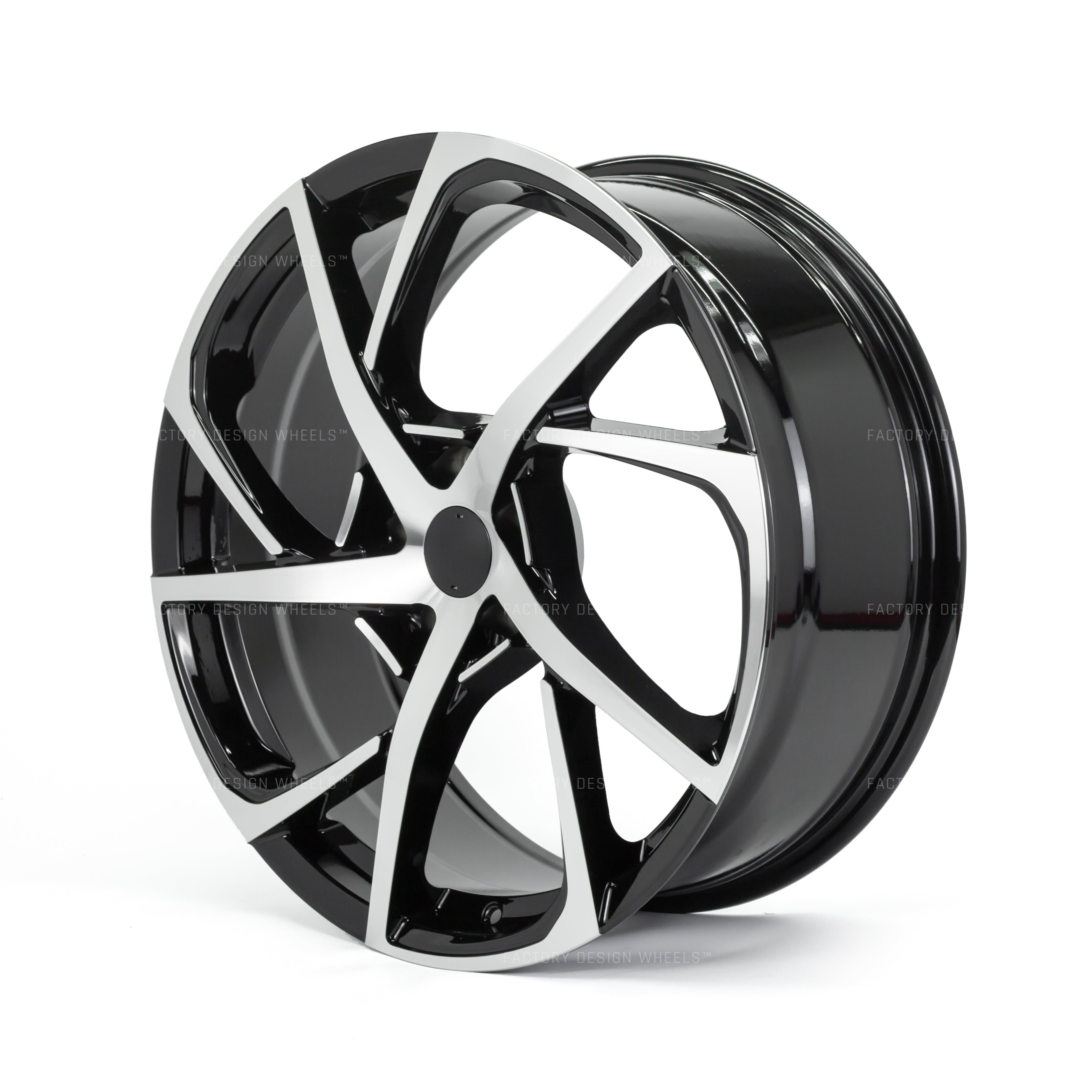 20" HSX Style Black Machined Face Wheels Fit Honda Accord EX LX Sport Coupe Sedan, Civic EX LX SI, Acura TSX