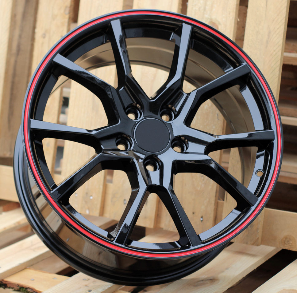 Type R Style - Gloss Black Red Tip - Fit Honda Accord EX LX Sport Coupe Sedan Civic EX LX SI Acura TSX