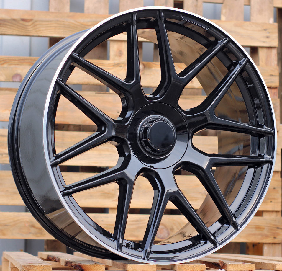 7 Spoke Style - Gloss Black - Fit Mercedes CLA C E CL CLS SLK S SL ML GL GLE GLS Class