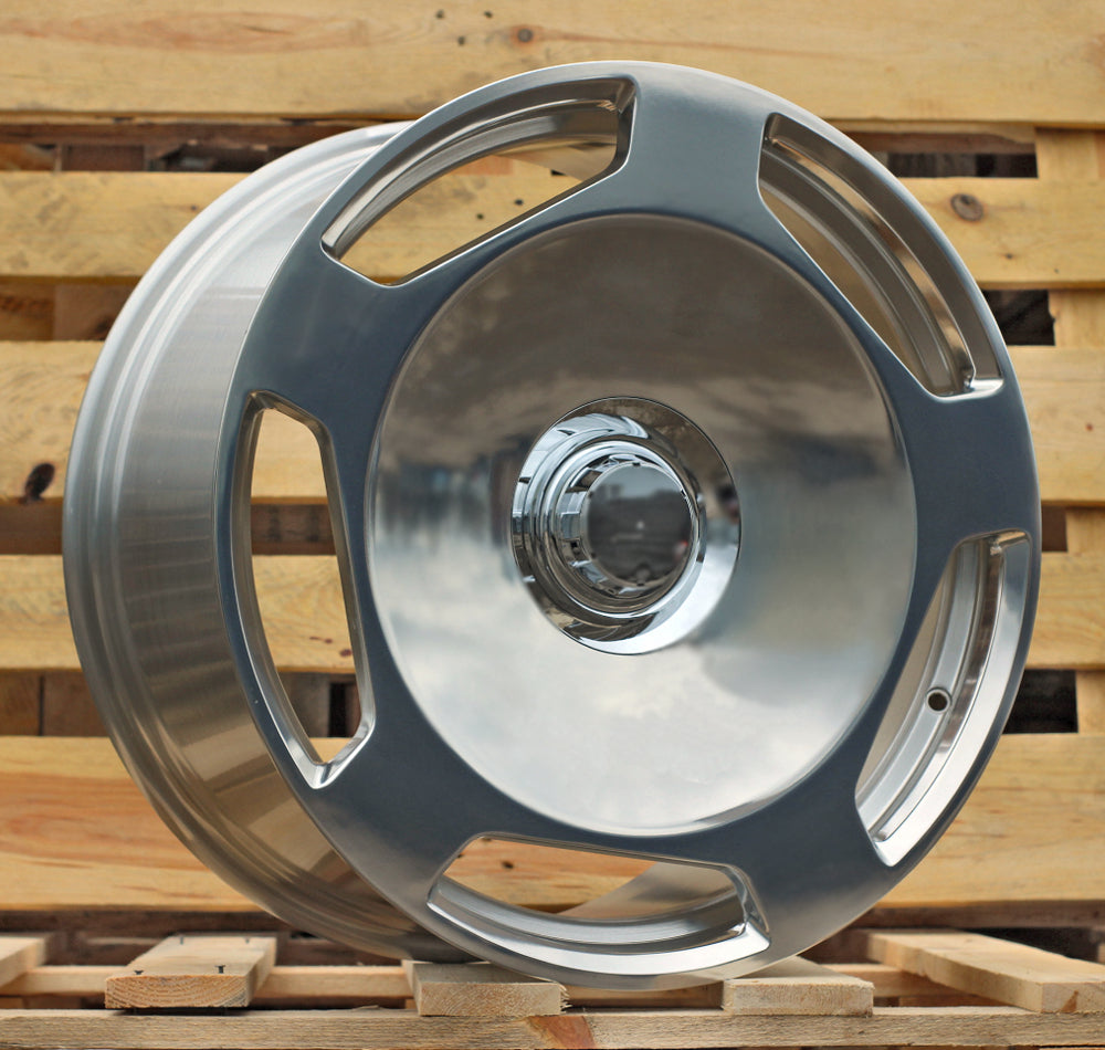 20x8.5"/20x9.5" Maybach Style Polished Face Wheels - Fits Mercedes C, E, S, CLS Class (Forged)