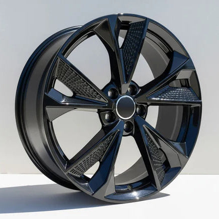 18x8" RS7 Style Gloss Black Wheels - Fits Audi A3/A4/A5/A6/A7/A8, Q3/Q5 & S/RS Model
