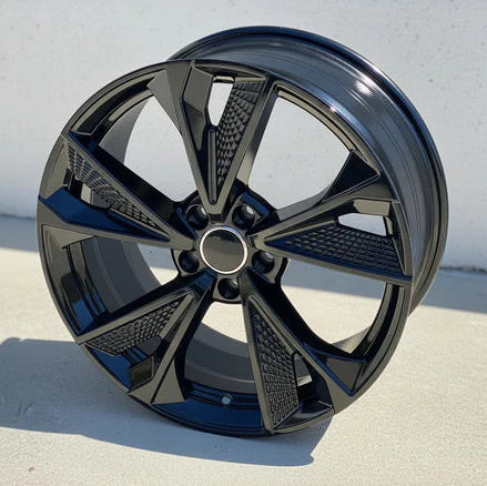 18x8" RS7 Style Gloss Black Wheels - Fits Audi A3/A4/A5/A6/A7/A8, Q3/Q5 & S/RS Model