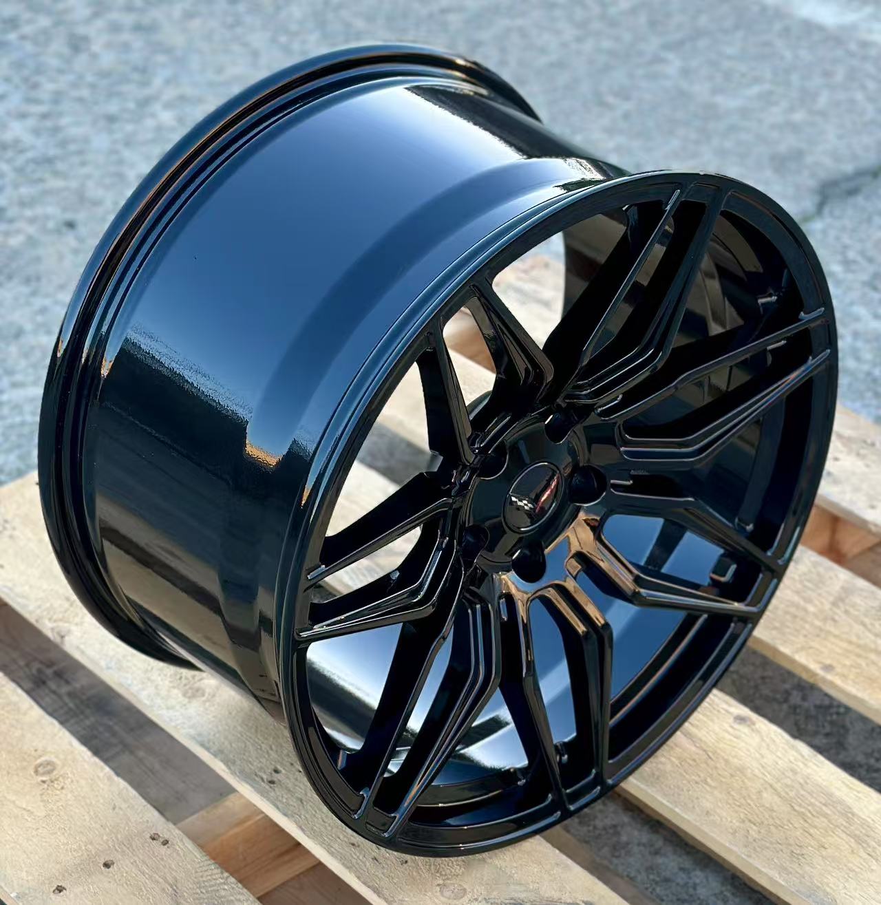 19x8.5"/20x11" Z06 Style Gloss Black Wheels - Fit Chevrolet Corvette C8 (Forged)
