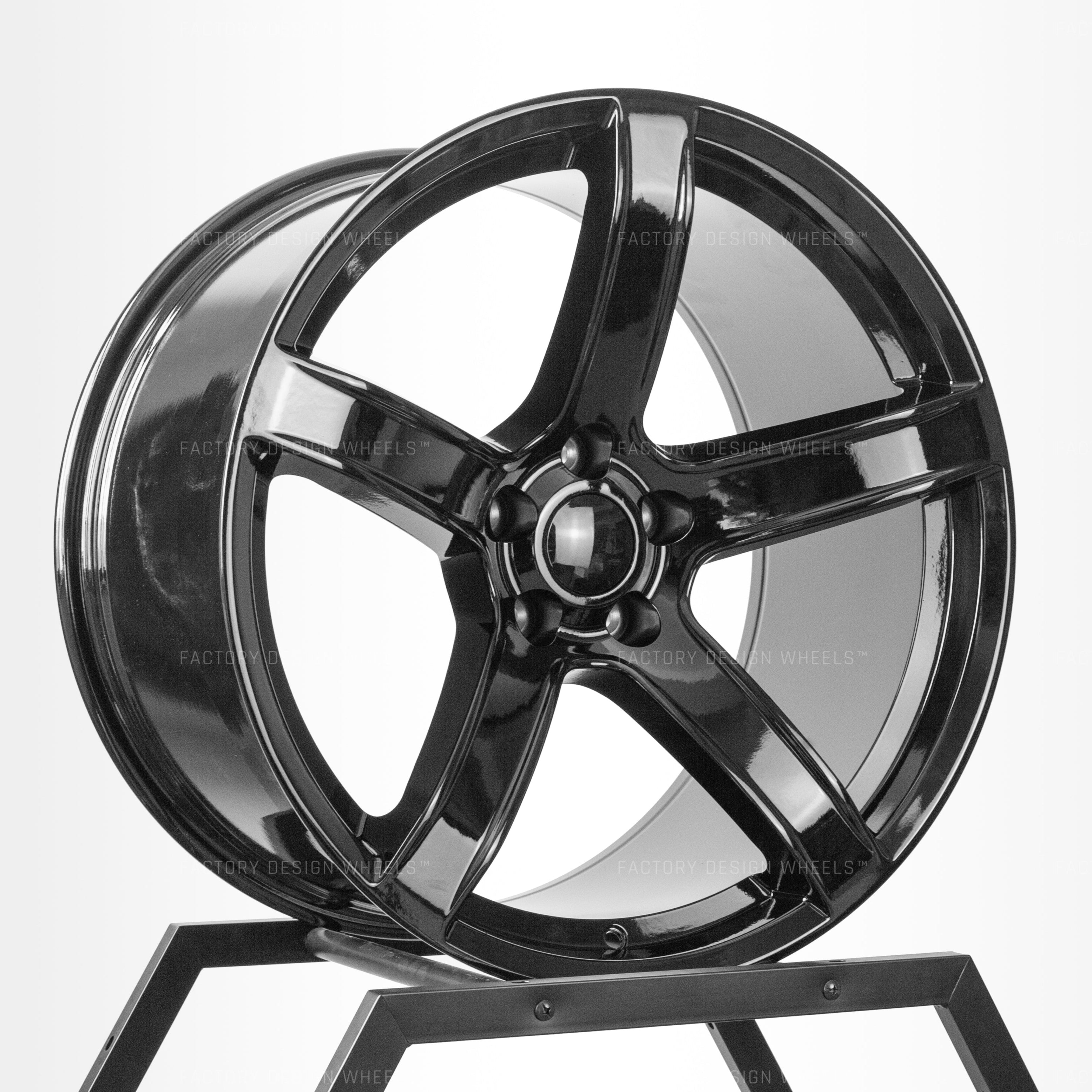 20x11" Hellcat HC2 Style Gloss Black Wheels - Fits Dodge Challenger & Charger Scat Pack, Hellcat, Redeye Models (Wide Body)