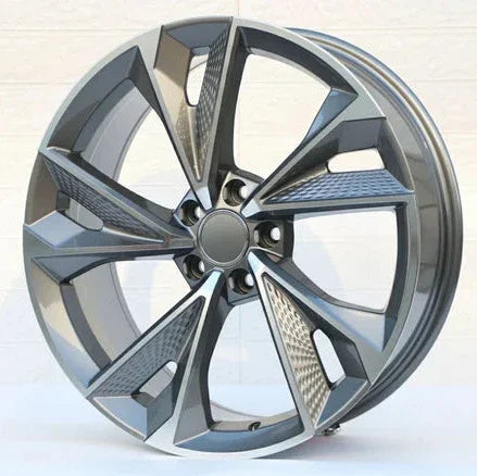 19x8.5" RS7 Style Gunmetal Machined Face Wheels - Fits Audi A3/A4/A5/A6/A7/A8, Q5/Q7, E-Tron & S/RS Models - Ultra Speed Wheel