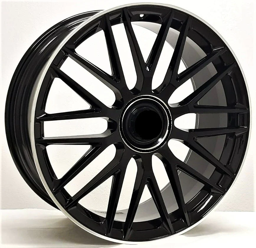 23” AMG Style Gloss Black Machined Lip Wheels For GLS450 GLS580 GLS63
