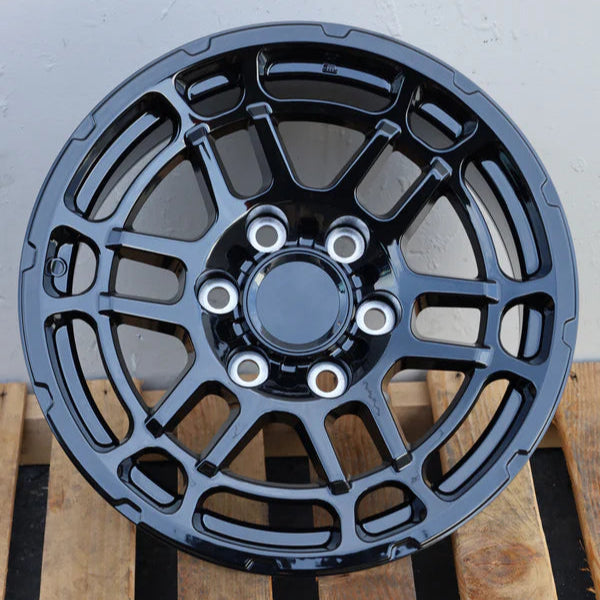 17x8" 2023 Pro Style Gloss Black Wheels - Fits Toyota TRD Tacoma, 4Runner, FJ Cruiser, Sequoia, Tundra, Lexus GX460/GX470