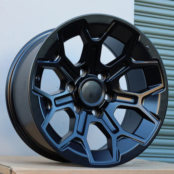 17x8" 2024 Pro Style Matte Black Wheels - Fits Toyota TRD Tacoma, 4Runner, FJ Cruiser, Sequoia, Tundra, Lexus GX460/GX470