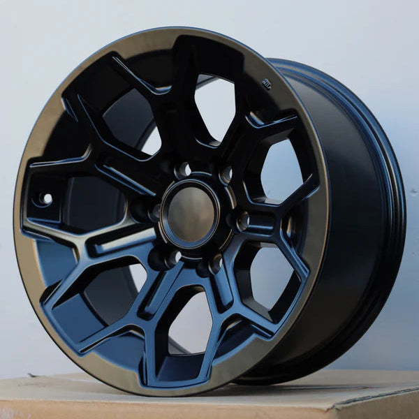 17x9(-12mm)" 2024 Pro Style Matte Black Wheels - Fits Toyota TRD Tacoma, 4Runner, FJ Cruiser, Sequoia, Tundra, Lexus GX460/GX470