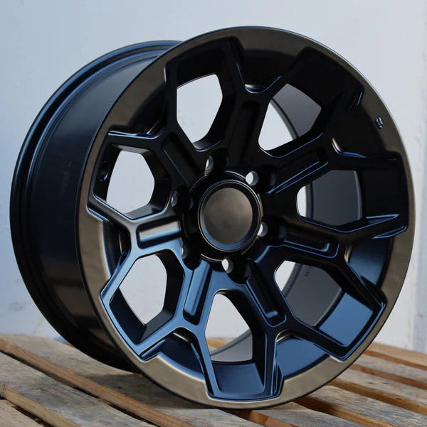 17x8" 2024 Pro Style Matte Black Wheels - Fits Toyota TRD Tacoma, 4Runner, FJ Cruiser, Sequoia, Tundra, Lexus GX460/GX470