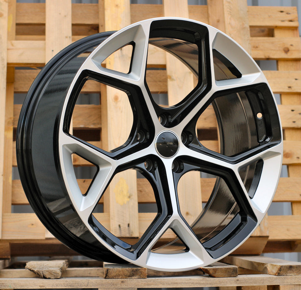 22x10" Performance Style Black Machined Face + Milling Wheels - Fits Audi A6/A7/A8, Q7/Q8, E-Tron & S/RS Models