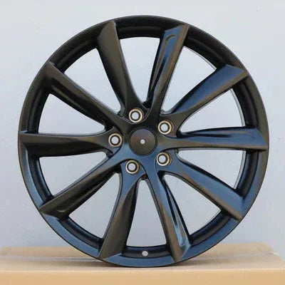 18x8.5" Turbine Style Matte Black Wheels - Fits Tesla Model 3 & Model Y - Ultra Speed Wheel