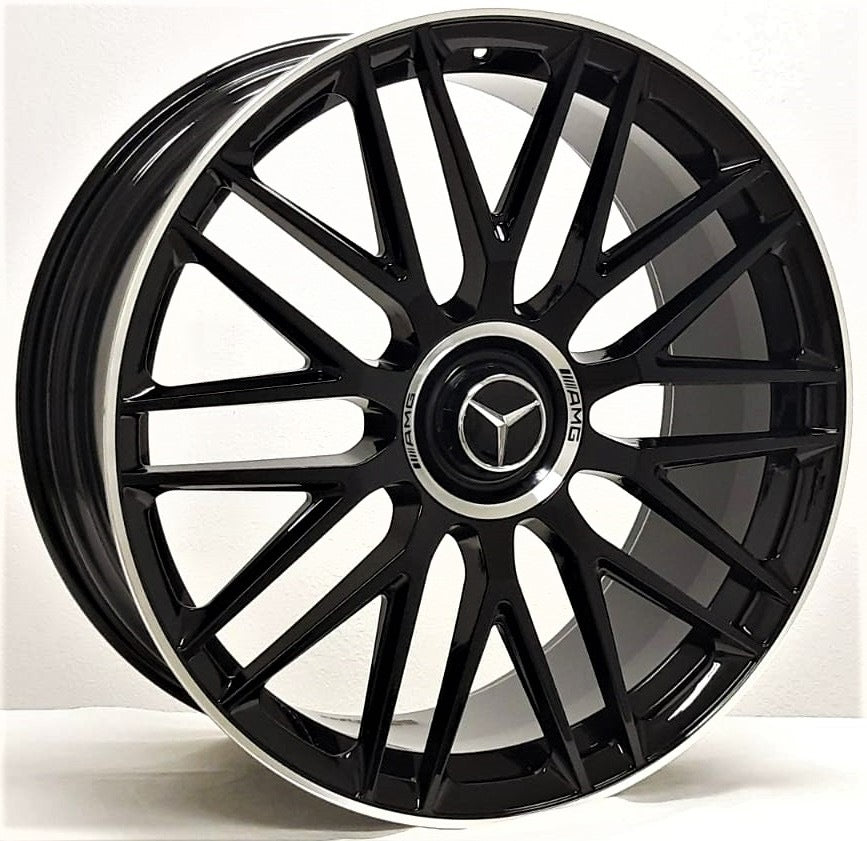 21x10"/21x11" AMG Style Gloss Black Wheels - Fits Mercedes GLE, GLS Class