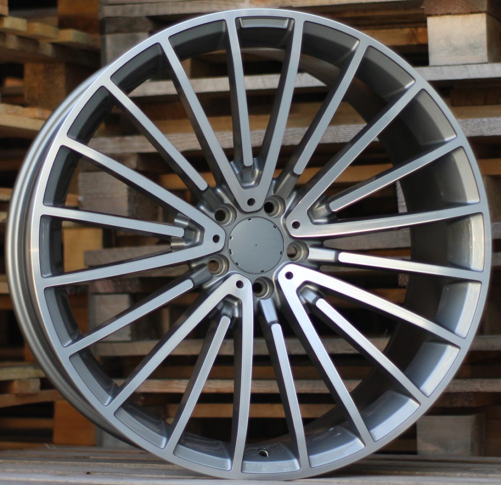 2021 AMG Style - Gunmetal Machined Face - Fit Mercedes C E CL CLS SLK S SL Class