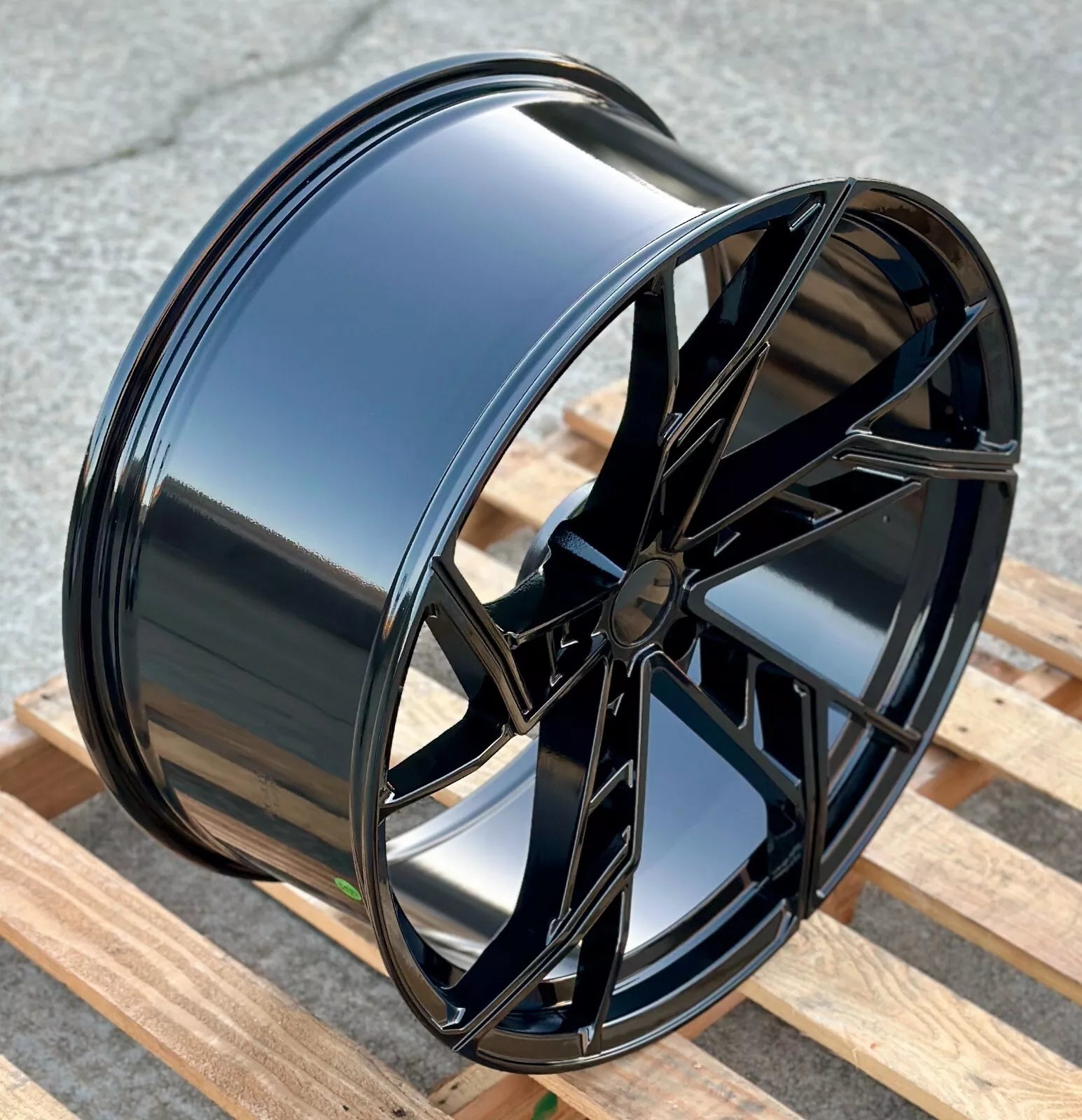 21x9.5" 5 Spoke Style Gloss Black Wheels - Fits Audi A5/A6/A7/A8, Q7/Q8, E-Tron & S/RS Models
