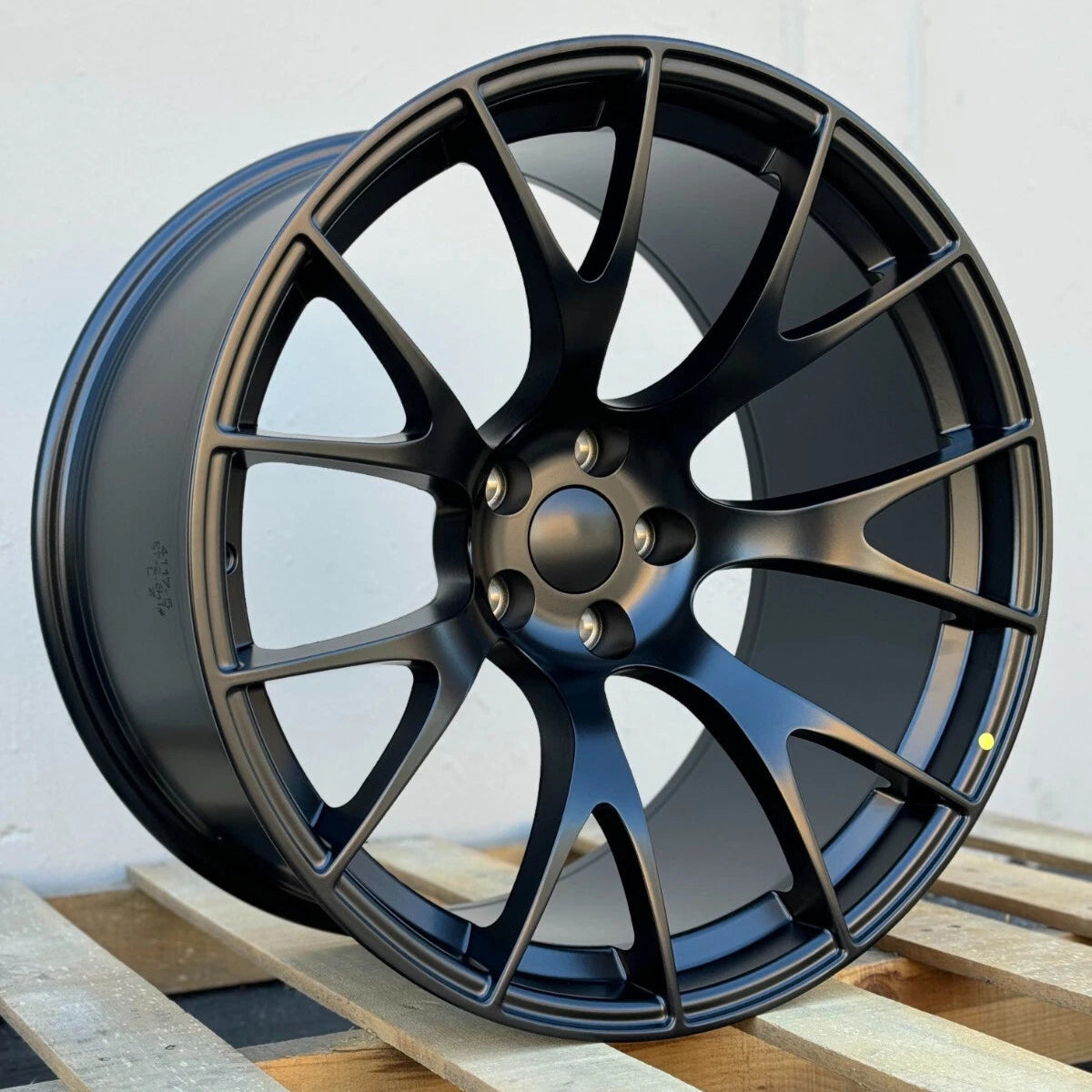 20x11" Hellcat Style Matte Black Wheels - Fits Dodge Challenger & Charger Scat Pack, Hellcat, Redeye Models (Wide Body)