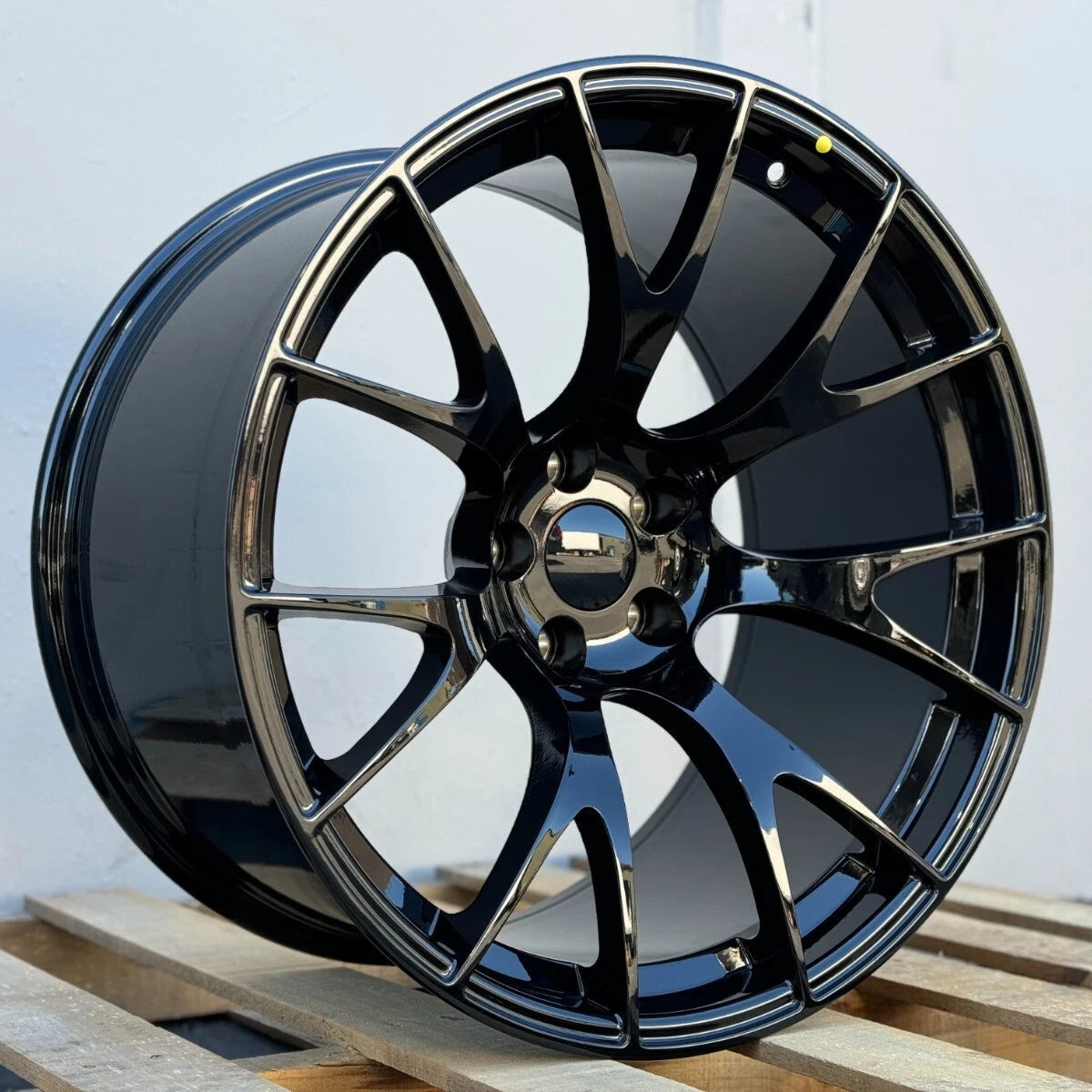 20x11" Hellcat Style Gloss Black Wheels - Fits Dodge Challenger & Charger Scat Pack, Hellcat, Redeye Models (Wide Body)